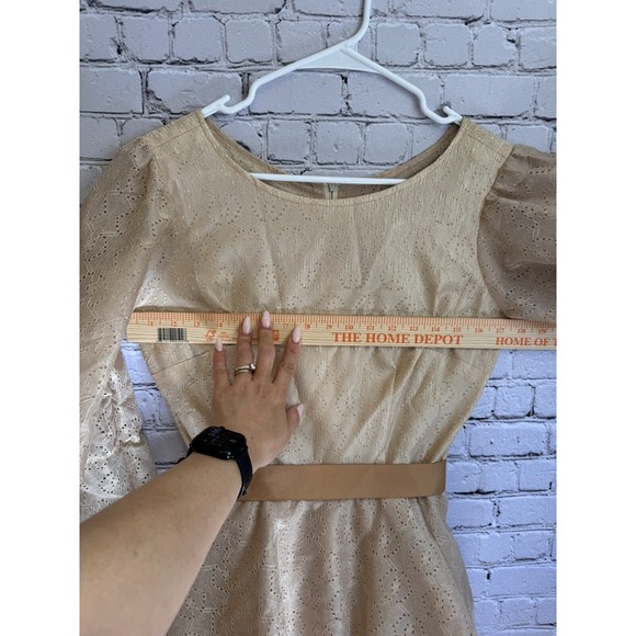 VTG 80's Western Cowgirl Rodeo Square Dance‎ Tiered Eyelet Dress Sz Small NWT - Picture 14 of 16